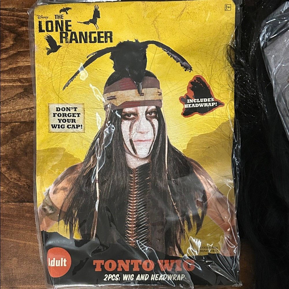 Disney The Lone Ranger Tonto Wig - Black and Brown